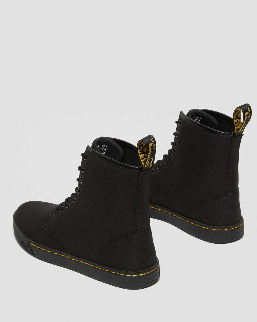 Dr Martens Cairo Canvas Men's Lace Up Boots Black Canvas | BMVQSF210