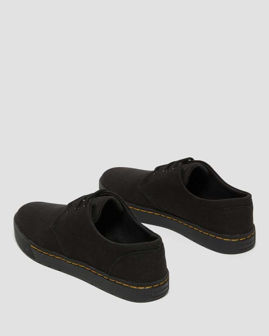 Dr Martens Cairo Low Men's Canvas Shoes Black Canvas | RUPNDS145