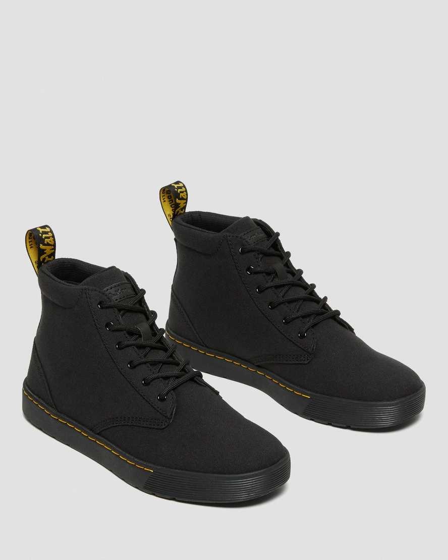 Dr Martens Cairo Men's Canvas Boots Black Canvas | RJQGMP794