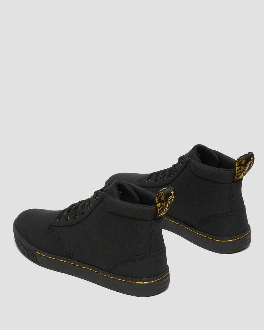 Dr Martens Cairo Men's Canvas Boots Black Canvas | RJQGMP794