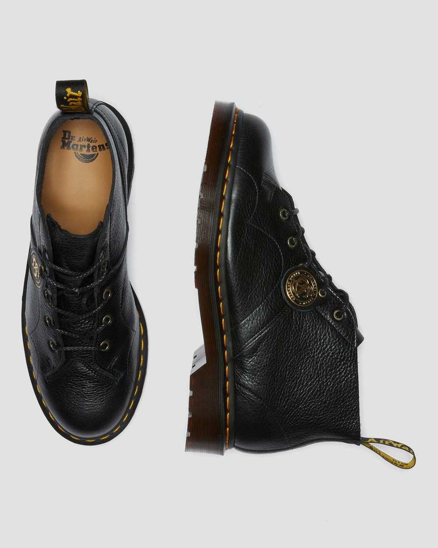 Dr Martens Church Buckingham Leather Monkey Women's Ankle Boots Black Buckingham | BORWQL819