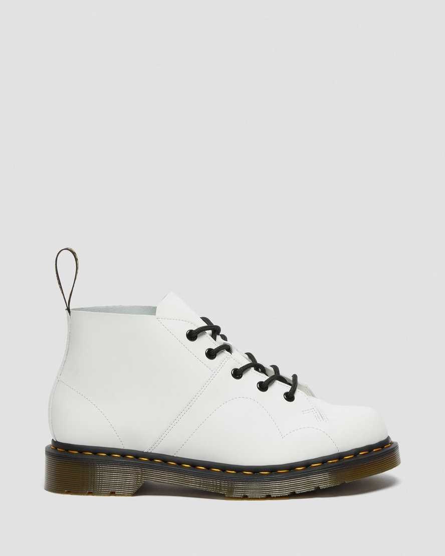 Dr Martens Church Smooth Leather Monkey Women's Ankle Boots White Smooth Leather | AQYJPO237