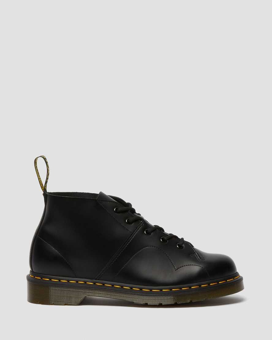 Dr Martens Church Smooth Leather Monkey Women's Ankle Boots Black Smooth Leather | PQHSDU410