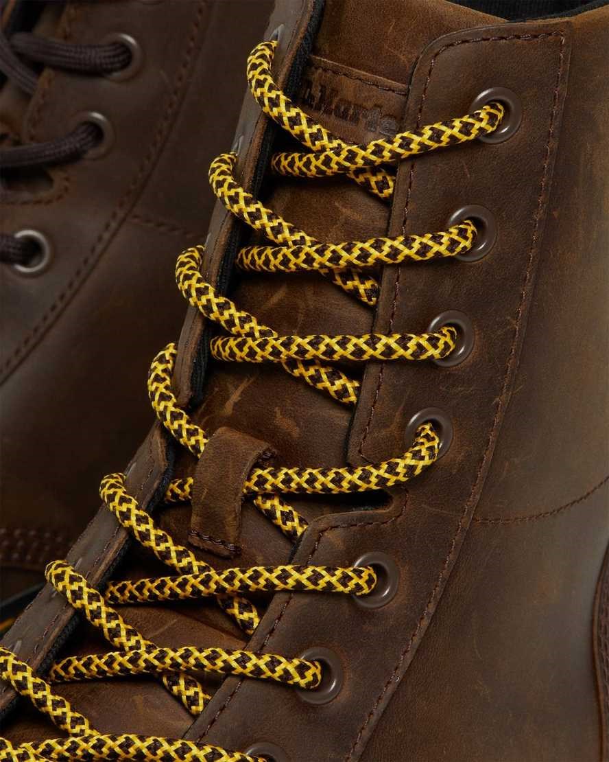 Dr Martens Combs Crazy Horse Leather Men's Utility Boots Brown Crazy Horse Leather | JRDUYM178