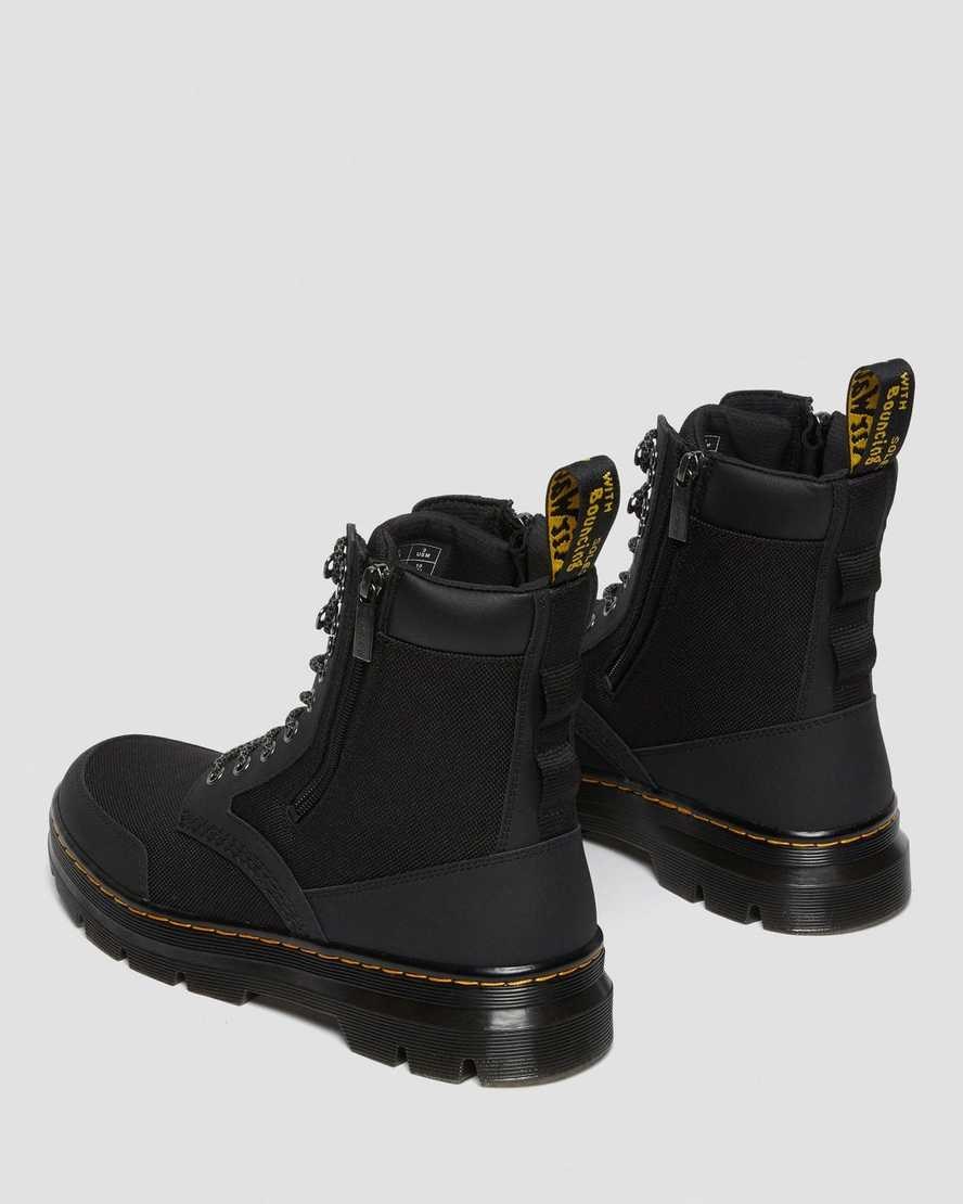 Dr Martens Combs Men's Zip Up Boots Black | HCUQRT184