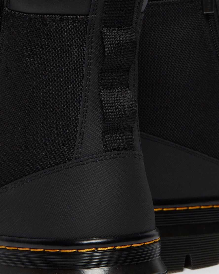 Dr Martens Combs Men's Zip Up Boots Black | HCUQRT184