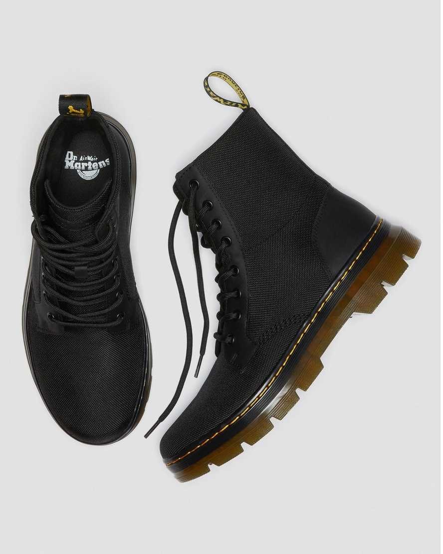 Dr Martens Combs Poly Men's Ankle Boots Black Extra Tough Poly | OWAGBU647