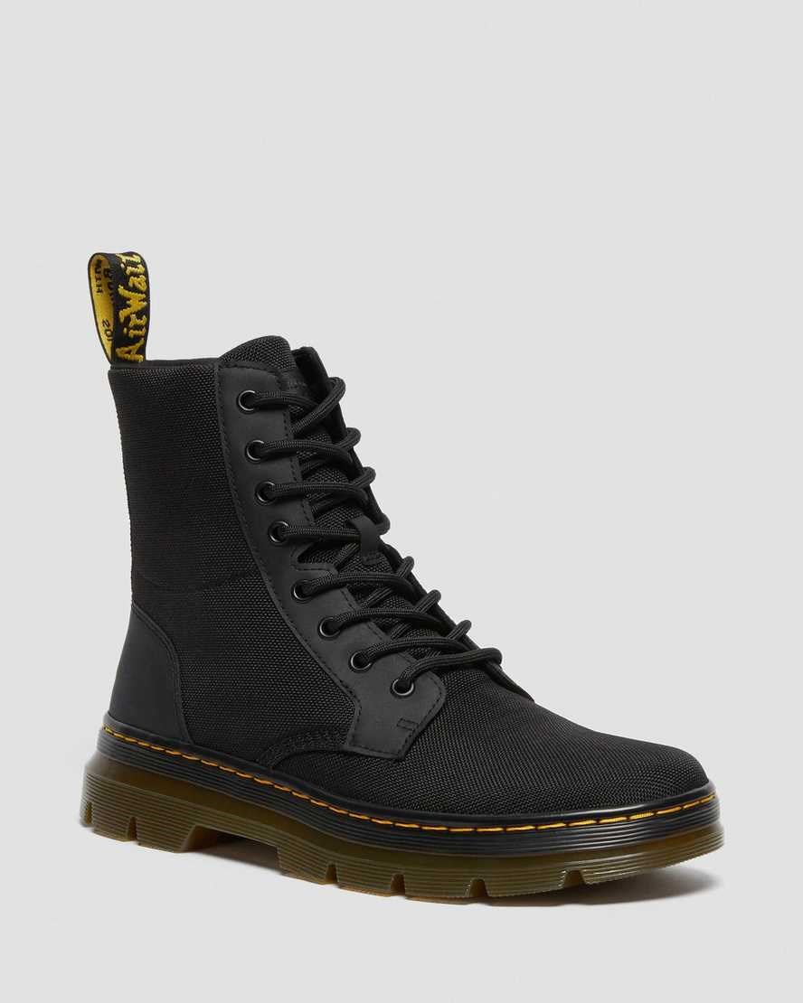 Dr Martens Combs Poly Men's Ankle Boots Black Extra Tough Poly | OWAGBU647