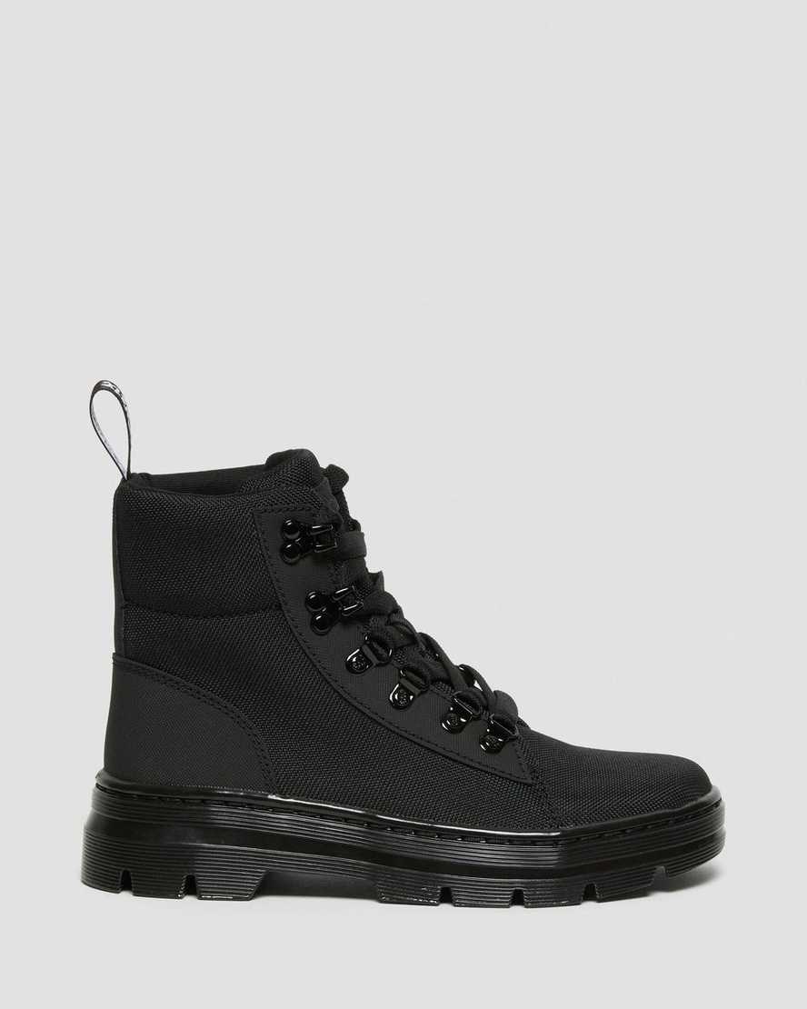 Dr Martens Combs Poly Women's Lace Up Boots Black Ajax | YUBSTD761