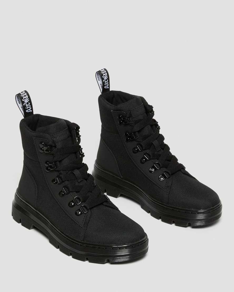 Dr Martens Combs Poly Women's Lace Up Boots Black Ajax | YUBSTD761