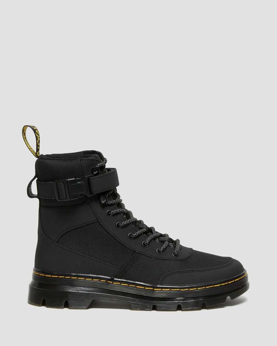 Dr Martens Combs Tech Extra Tough Poly Men's Lace Up Boots Black Extra Tough Nylon | KECZHS968