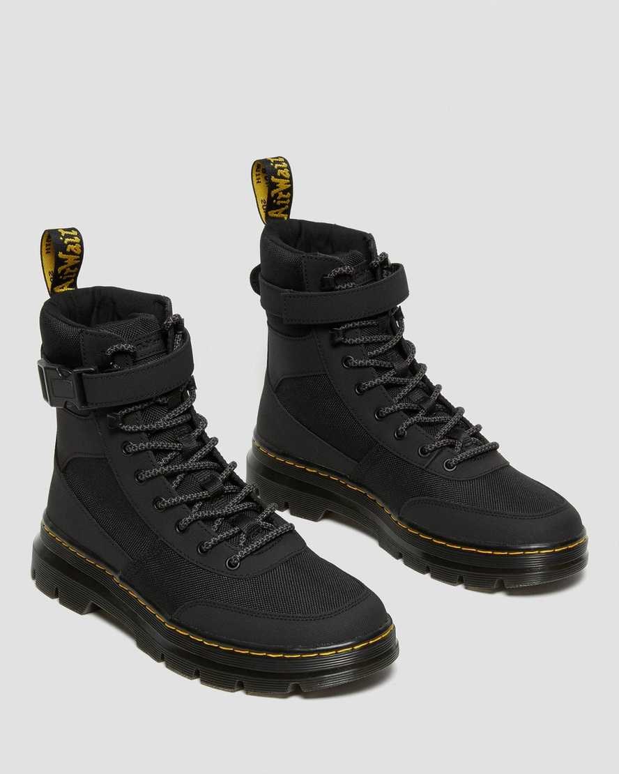 Dr Martens Combs Tech Extra Tough Poly Men's Lace Up Boots Black Extra Tough Nylon | KECZHS968