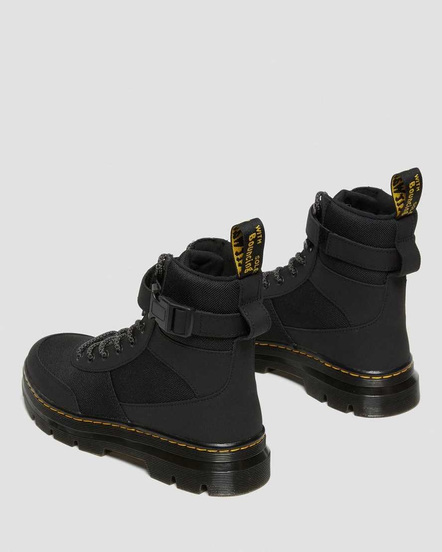 Dr Martens Combs Tech Extra Tough Poly Women's Lace Up Boots Black Extra Tough Nylon | QZHKFL351