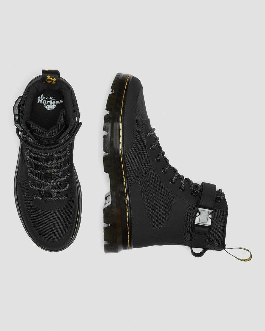 Dr Martens Combs Tech Extra Tough Poly Women's Lace Up Boots Black Extra Tough Nylon | QZHKFL351