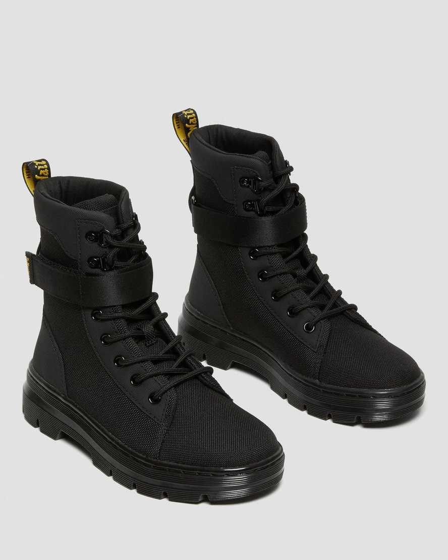 Dr Martens Combs Tech Extra Tough Women's Lace Up Boots Black Extra Tough Poly | OUWKDC563