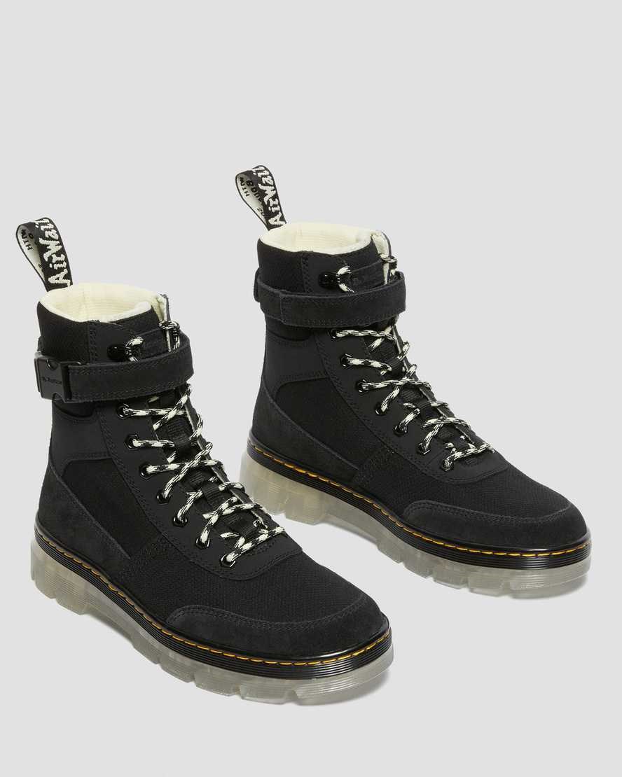 Dr Martens Combs Tech Superknit + Suede Men's Ankle Boots Black | MDITZQ156