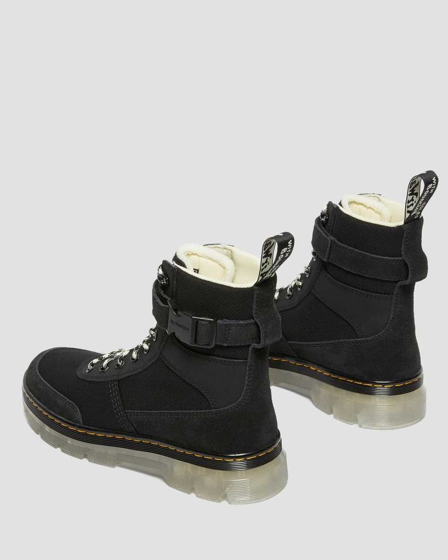 Dr Martens Combs Tech Superknit + Suede Men's Ankle Boots Black | MDITZQ156