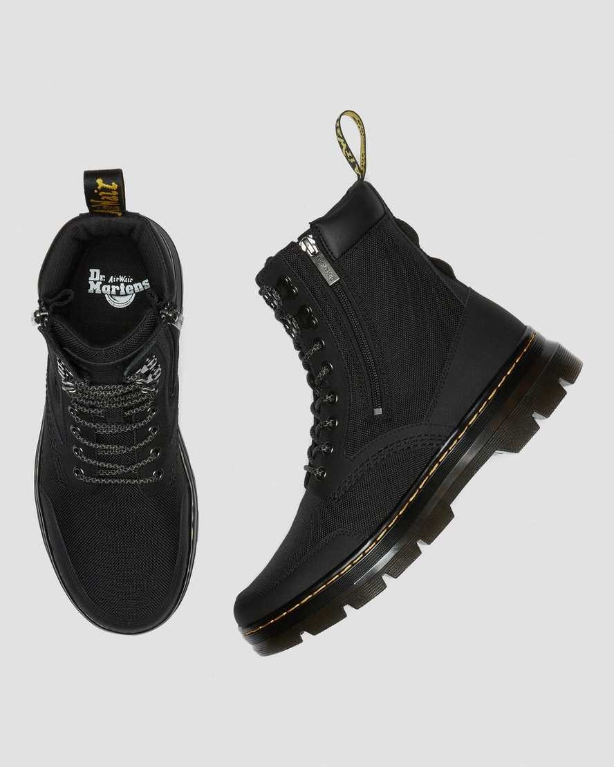 Dr Martens Combs Women's Zip Up Boots Black | ZJXQMG059