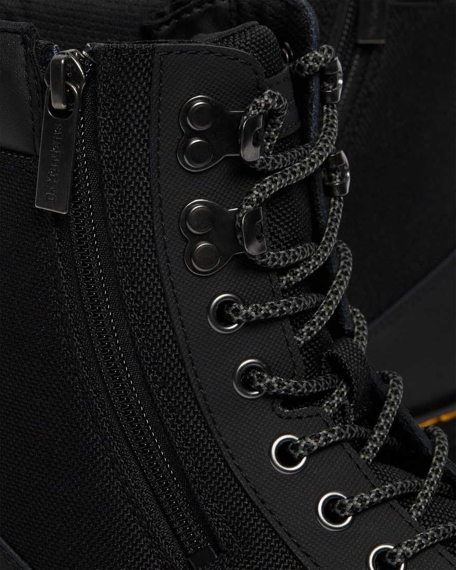 Dr Martens Combs Zip Men's Lace Up Boots Black | RZHVMX379