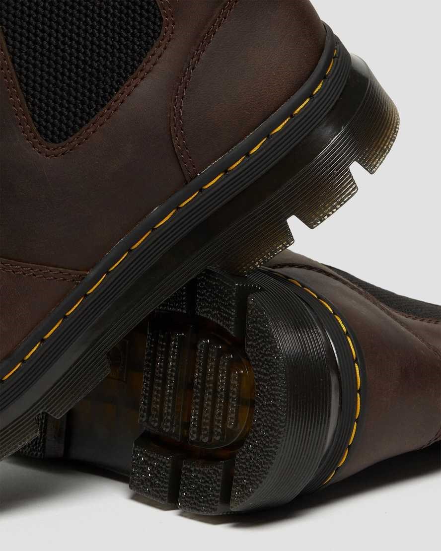 Dr Martens Embury Crazy Horse Leather Men's Utility Boots Brown Crazy Horse Leather | SAQRFW638