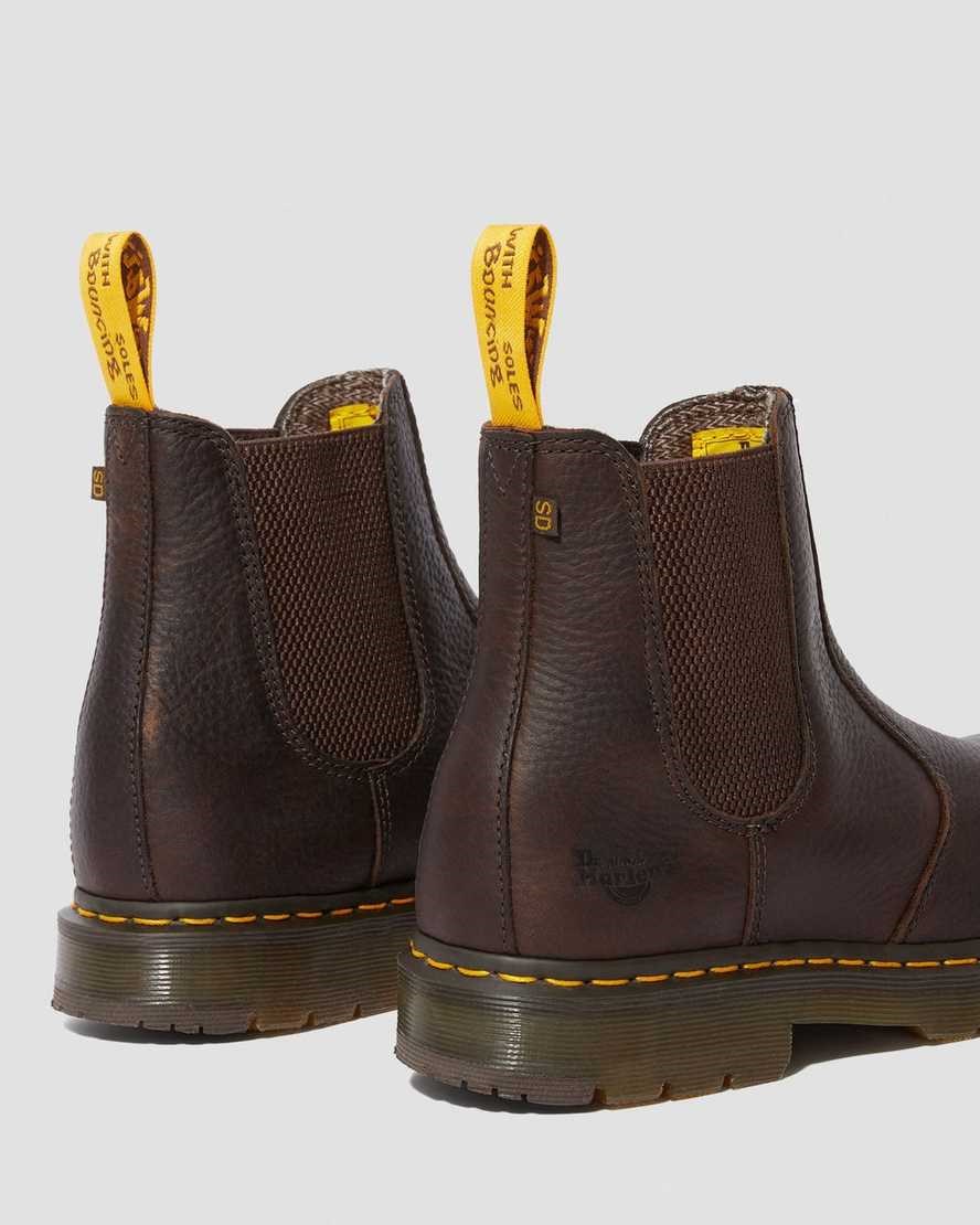 Dr Martens Fellside Chelsea Work Men's Ankle Boots Bark Industrial Bear | EZYVWR567