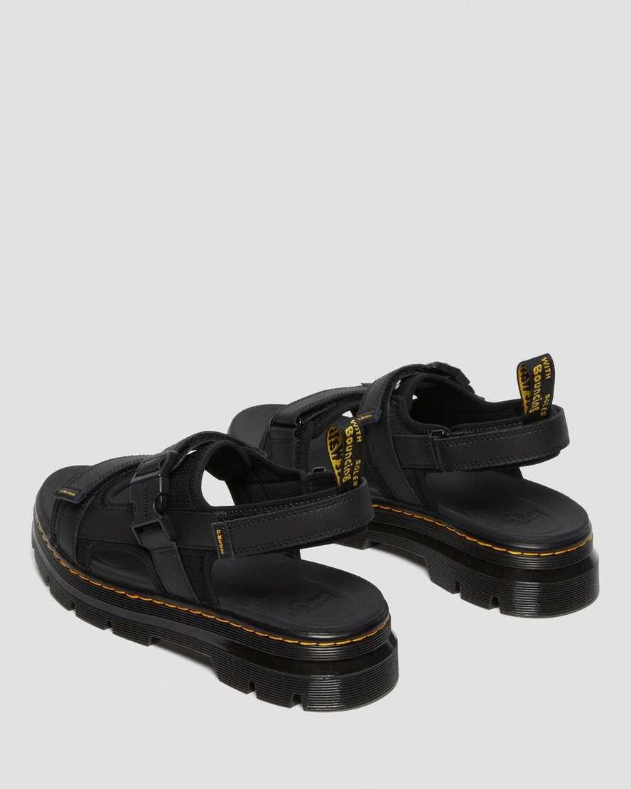 Dr Martens Forster Men's Webbing Sandals Black | OSIVLT701