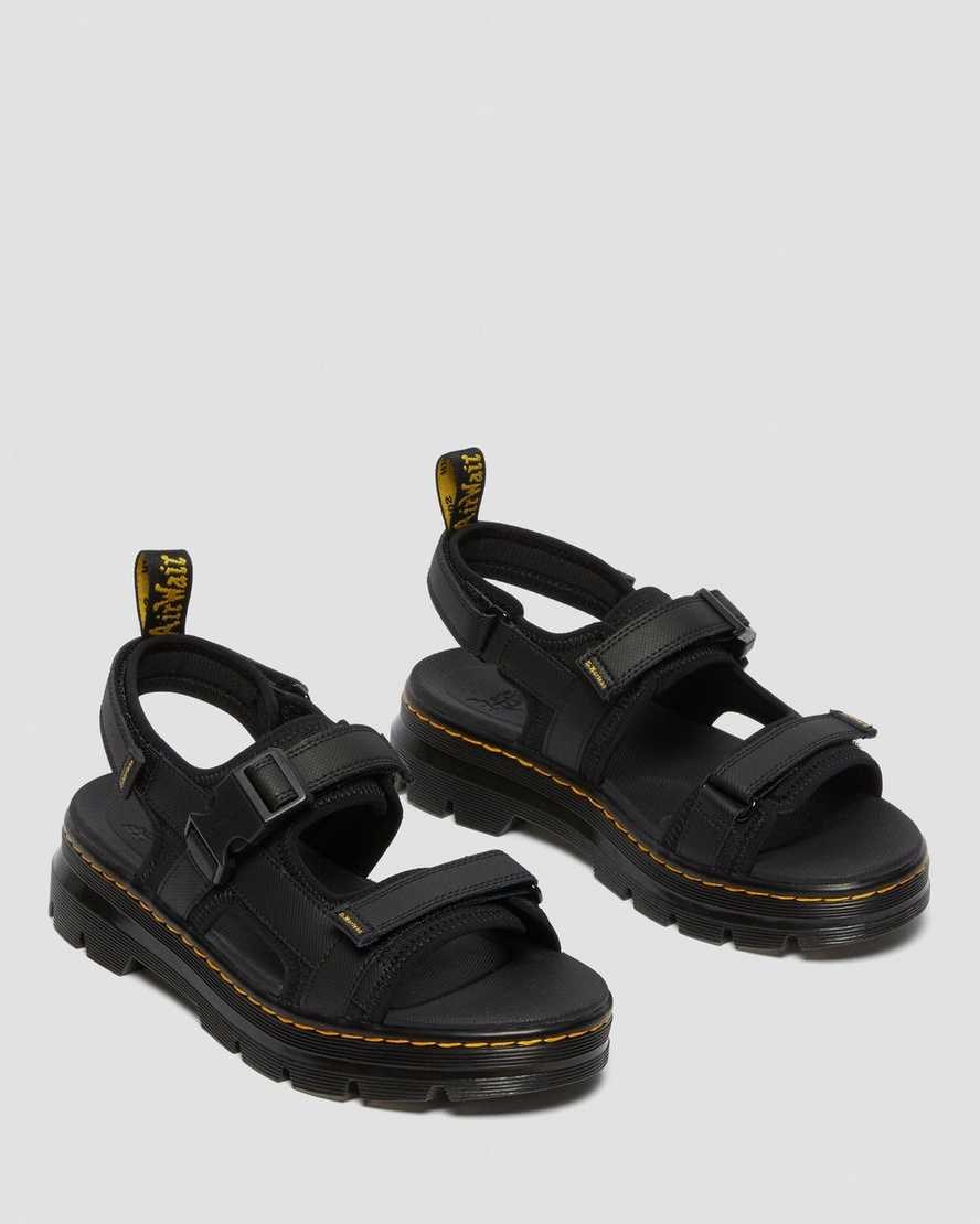 Dr Martens Forster Men's Webbing Sandals Black | OSIVLT701