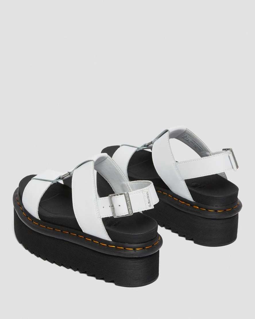 Dr Martens Francis Leather Women's Strap Sandals White Hydro Leather | UCEDBN540