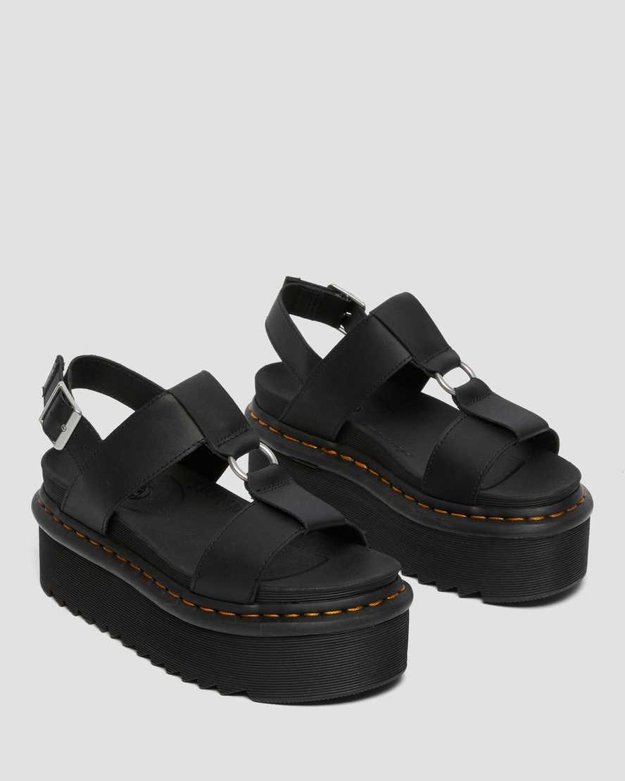 Dr Martens Francis Leather Women's Strap Sandals Black Hydro Leather | ZSUWAE710