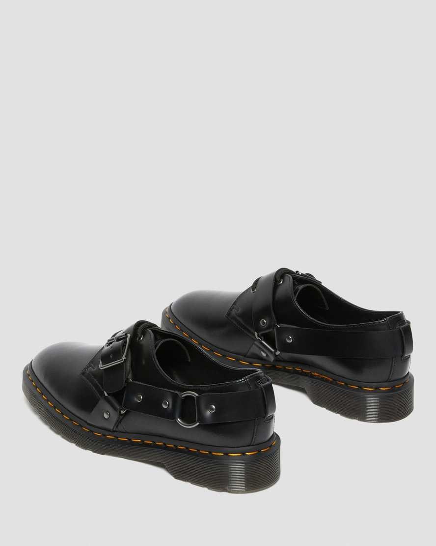 Dr Martens Henree Polished Smooth Leather Men's Oxford Shoes Black Polished Smooth | RXWHMT321