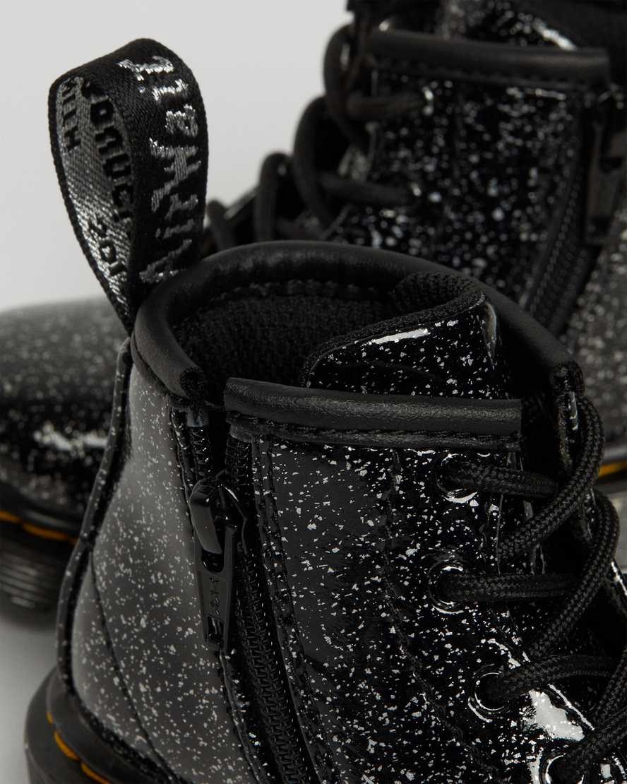 Dr Martens Infant 1460 Glitter Kids' Ankle Boots Black Cosmic Glitter | MUYRKT682