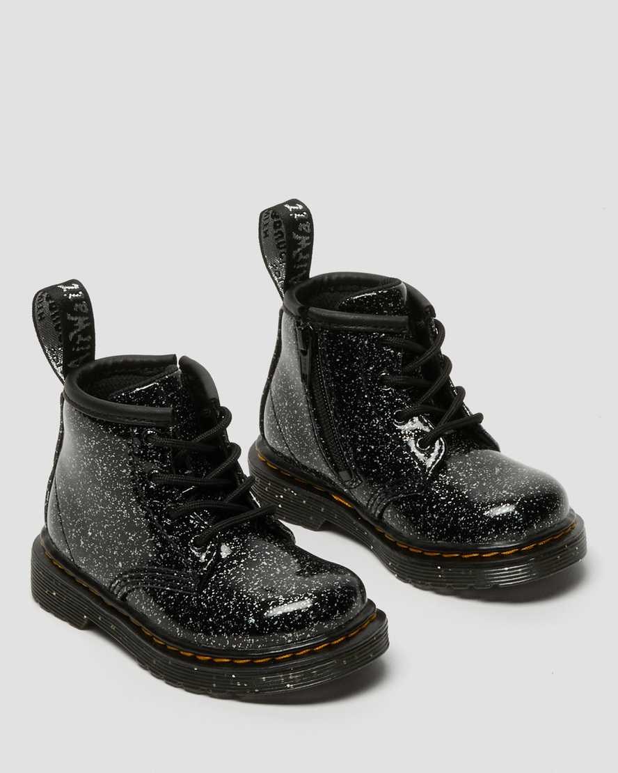 Dr Martens Infant 1460 Glitter Kids' Ankle Boots Black Cosmic Glitter | MUYRKT682