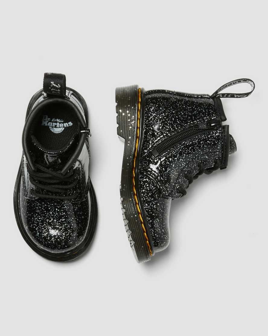 Dr Martens Infant 1460 Glitter Kids' Ankle Boots Black Cosmic Glitter | MUYRKT682