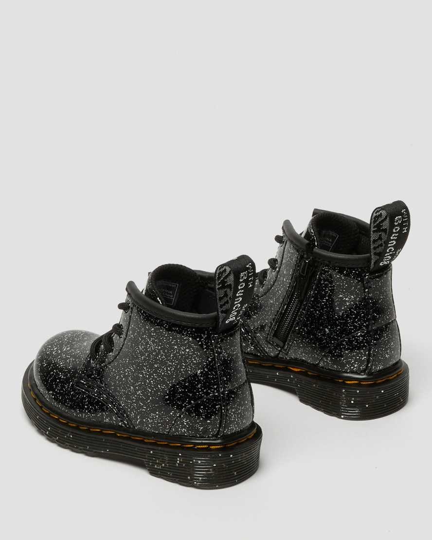 Dr Martens Infant 1460 Glitter Kids' Ankle Boots Black Cosmic Glitter | MUYRKT682