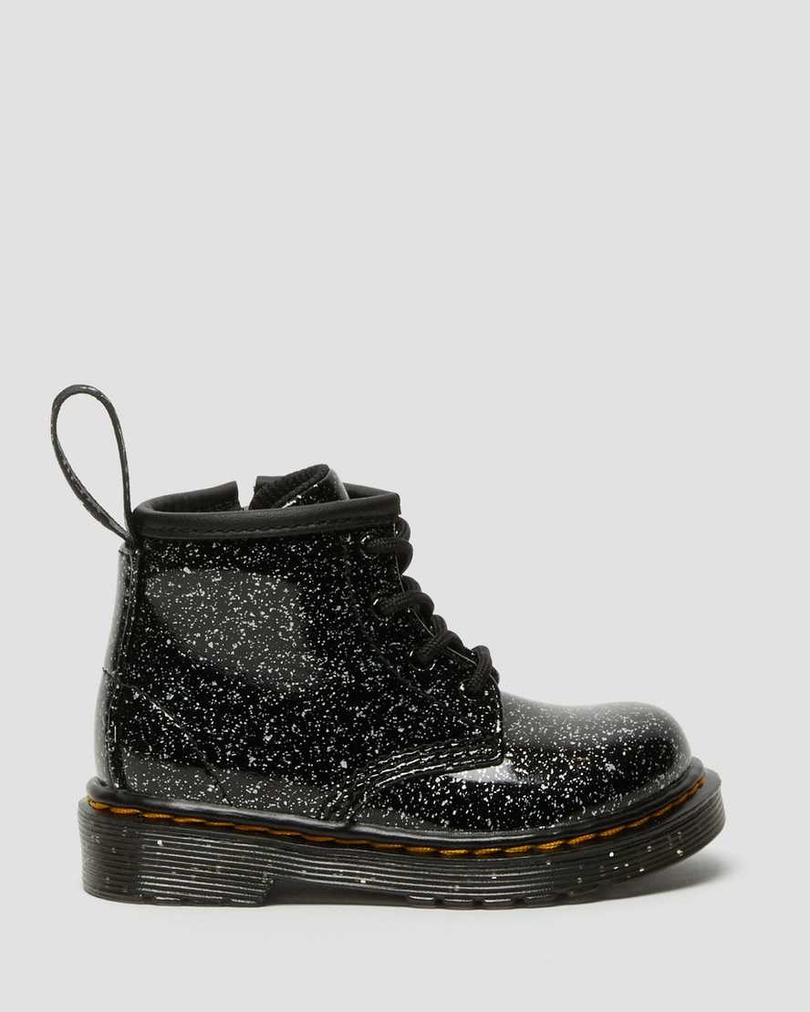 Dr Martens Infant 1460 Glitter Kids' Ankle Boots Black Cosmic Glitter | MUYRKT682