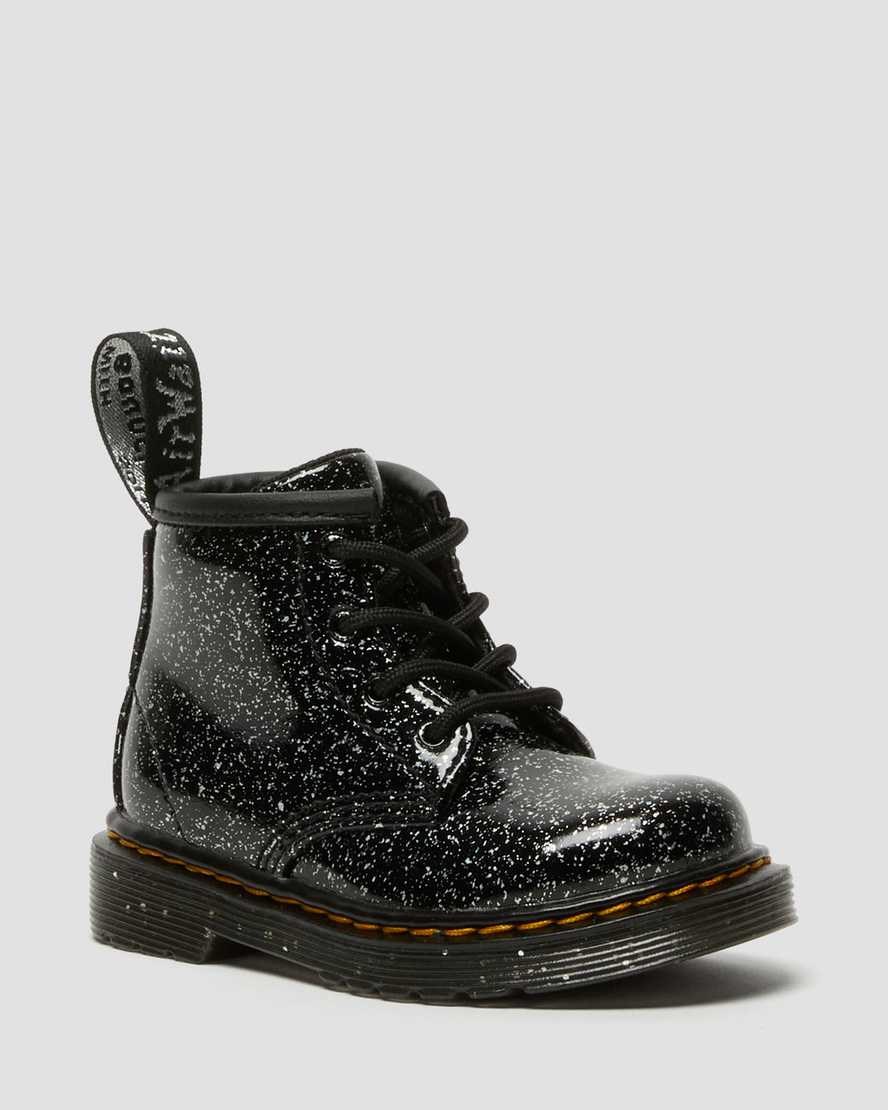 Dr Martens Infant 1460 Glitter Kids\' Ankle Boots Black Cosmic Glitter | MUYRKT682