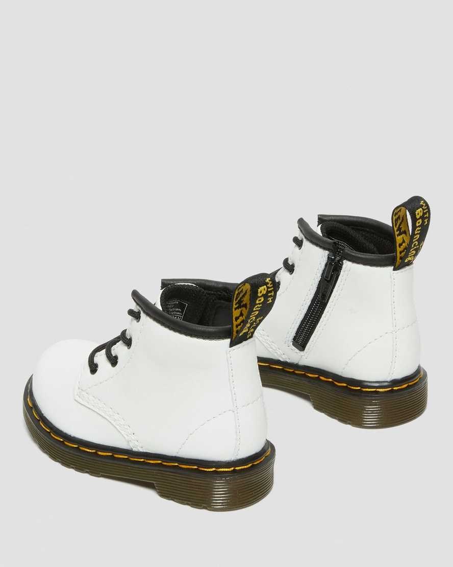 Dr Martens Infant 1460 Leather Kids' Lace Up Boots White Romario | PLZKUX624