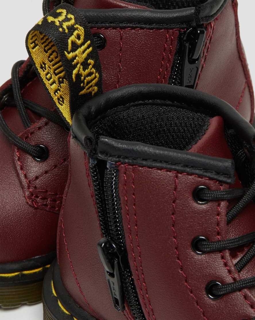 Dr Martens Infant 1460 Softy T Leather Kids' Lace Up Boots Cherry Red Softy T | IACYQT403