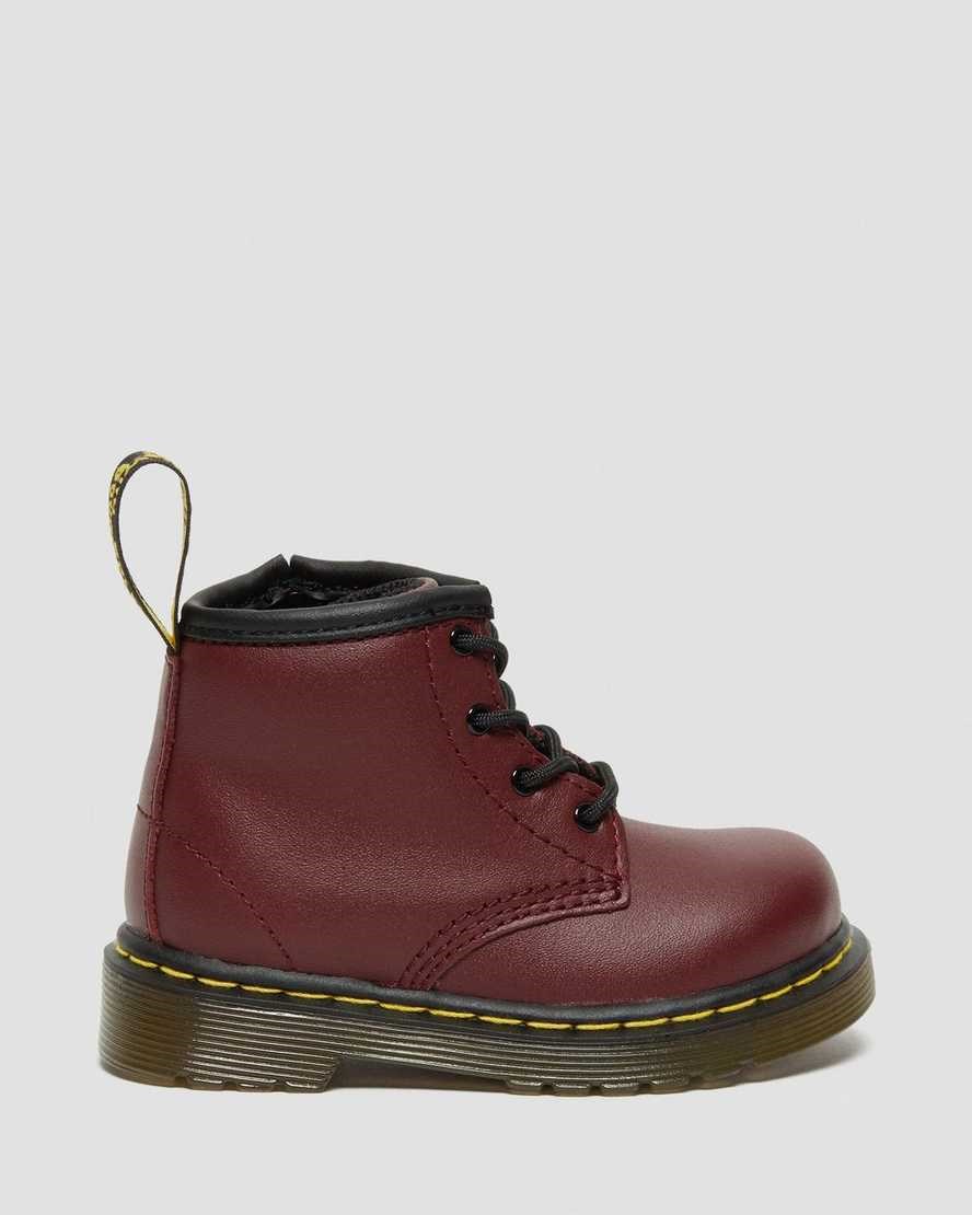 Dr Martens Infant 1460 Softy T Leather Kids' Lace Up Boots Cherry Red Softy T | IACYQT403