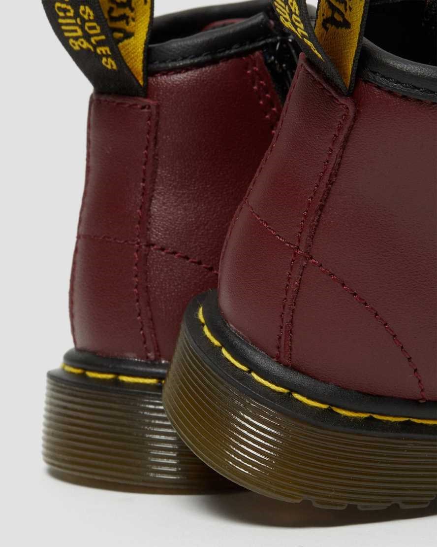 Dr Martens Infant 1460 Softy T Leather Kids' Lace Up Boots Cherry Red Softy T | IACYQT403