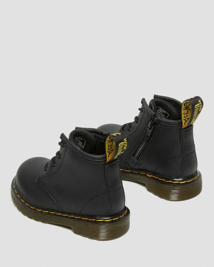 Dr Martens Infant 1460 Softy T Leather Kids' Lace Up Boots Black Softy T | QGOKLV831