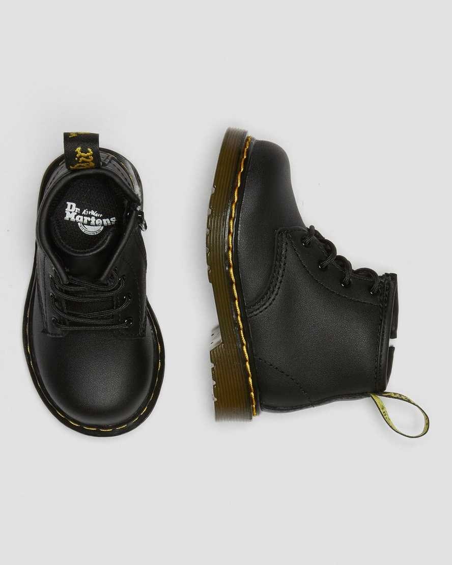 Dr Martens Infant 1460 Softy T Leather Kids' Lace Up Boots Black Softy T | QGOKLV831