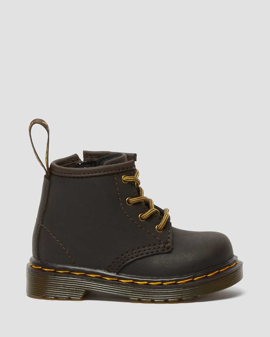 Dr Martens Infant 1460 Wildhorse Leather Kids' Lace Up Boots Dark Brown Wildhorse Lamper | HCJBDQ582