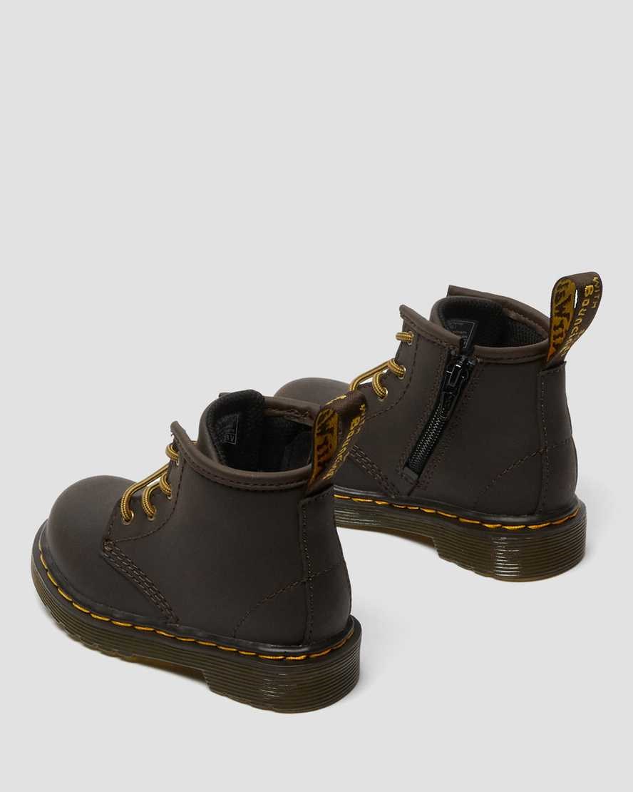 Dr Martens Infant 1460 Wildhorse Leather Kids' Lace Up Boots Dark Brown Wildhorse Lamper | HCJBDQ582