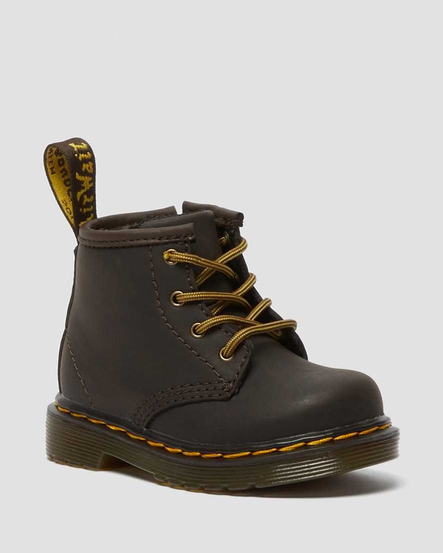 Dr Martens Infant 1460 Wildhorse Leather Kids\' Lace Up Boots Dark Brown Wildhorse Lamper | HCJBDQ582