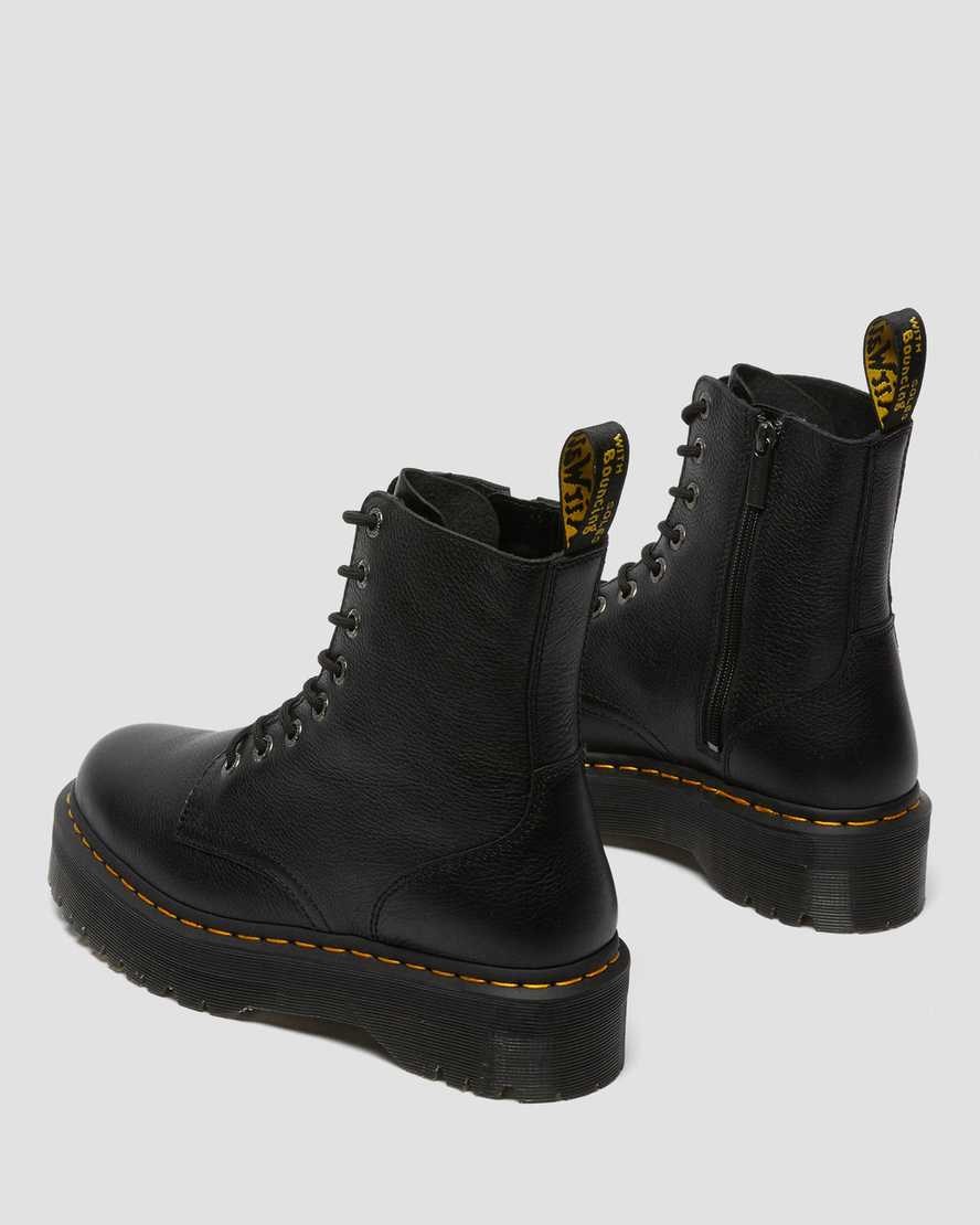 Dr Martens Jadon Pisa Leather Men's Ankle Boots Black Pisa | HJQCOD478