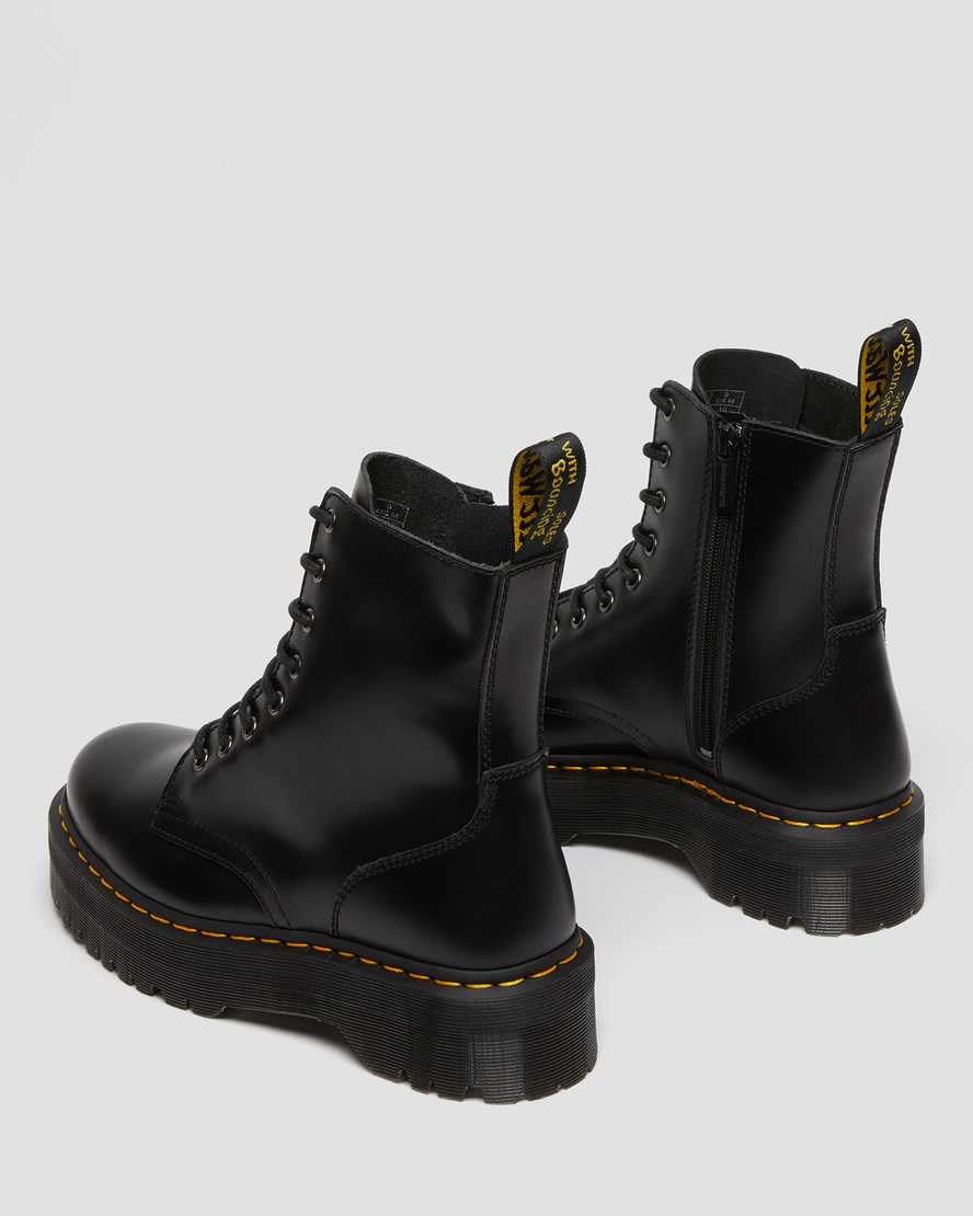 Dr Martens Jadon Smooth Leather Men's Ankle Boots Black Polished Smooth | YBSDIW584