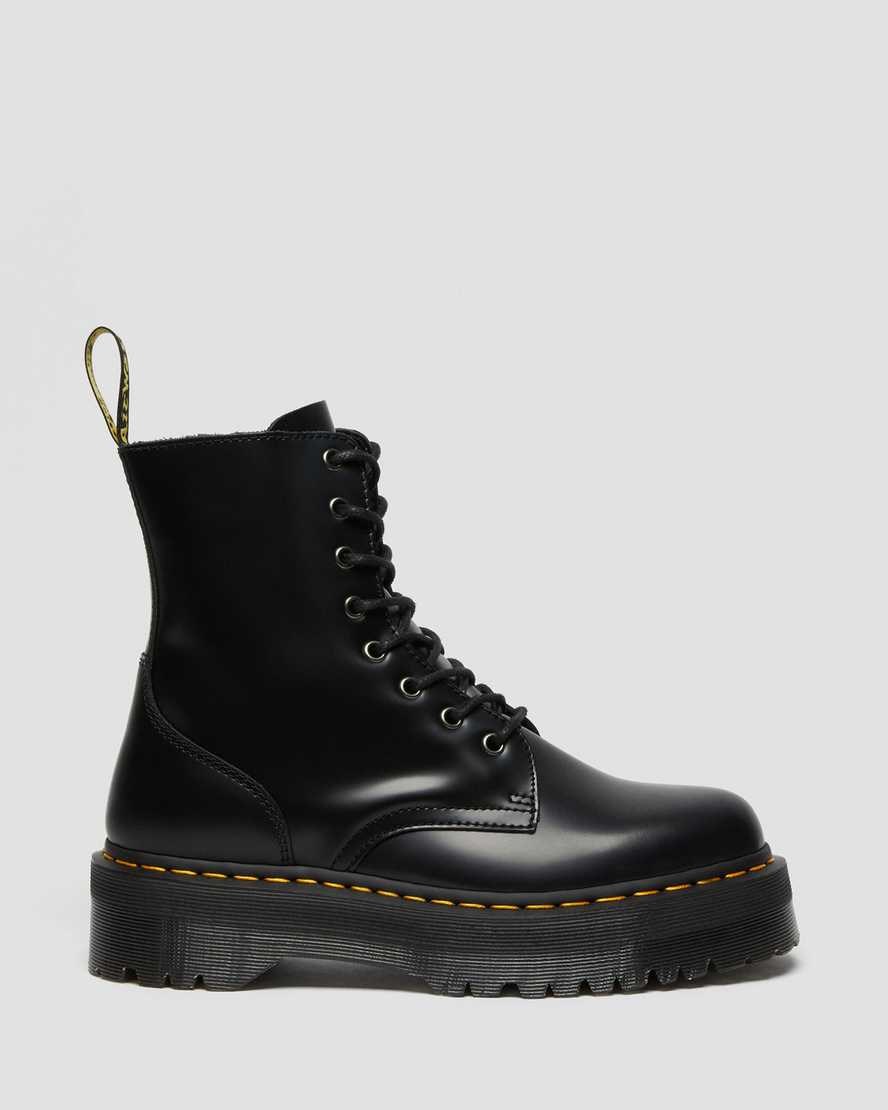 Dr Martens Jadon Smooth Leather Men's Ankle Boots Black Polished Smooth | YBSDIW584