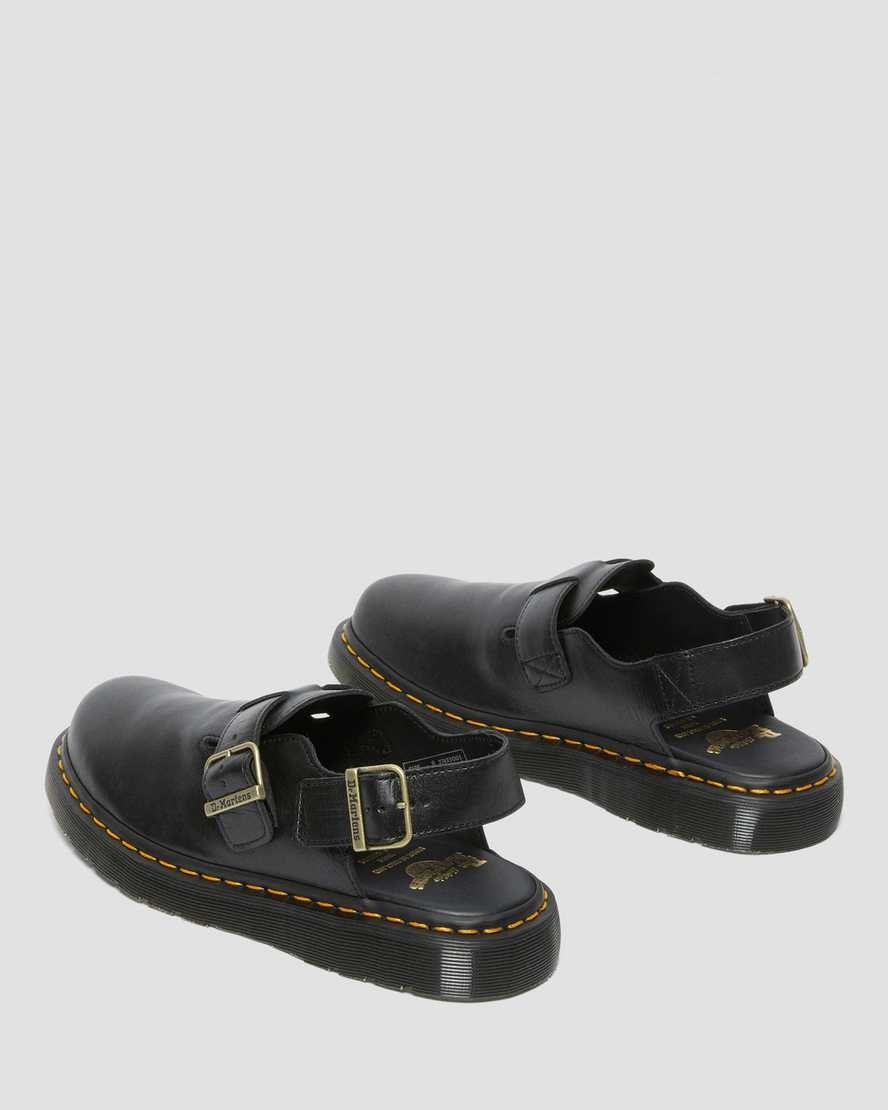 Dr Martens Jorge Made in England Leather Men's Slingbacks Black | HQKICL573