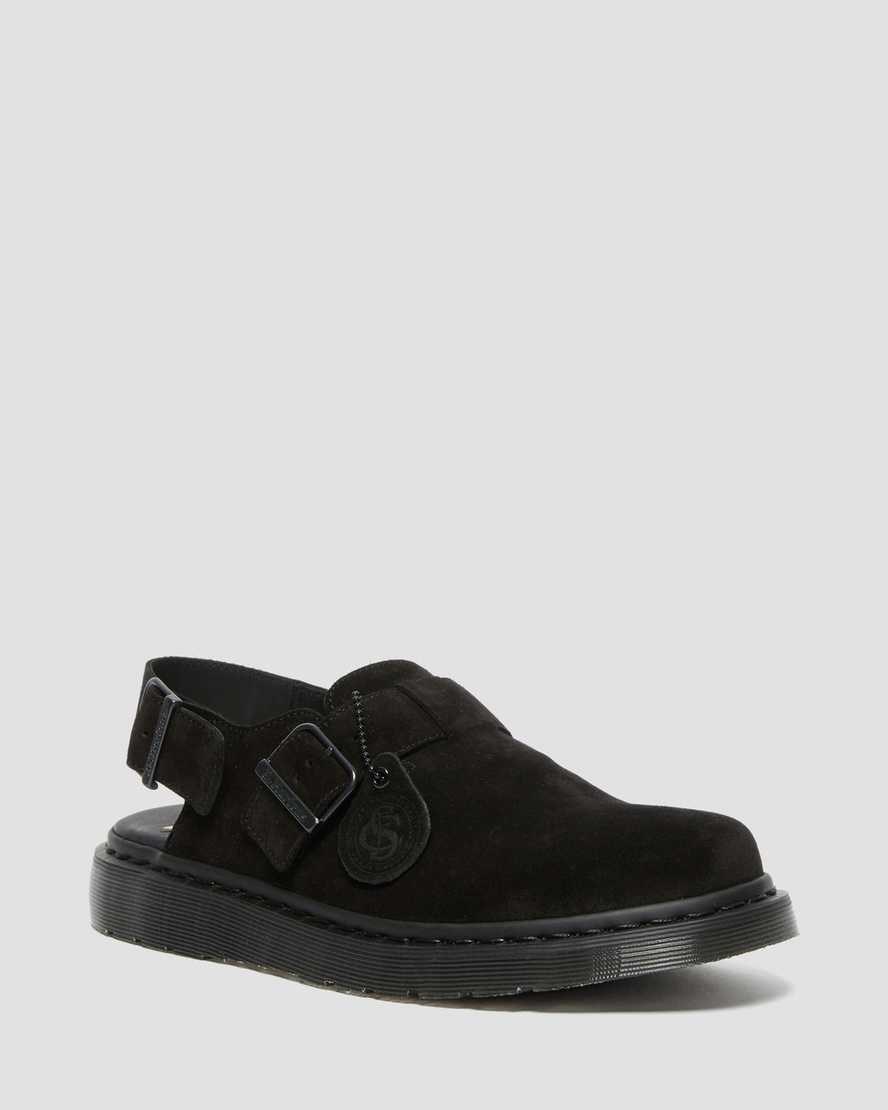 Dr Martens Jorge Made in England Suede Men's Slingbacks Black | RMXUWL054